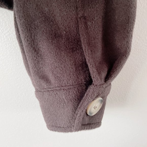 Harlow Cassidy Shirt Jacket NEW brown cropped shacket medium women's sweater - Picture 9 of 13